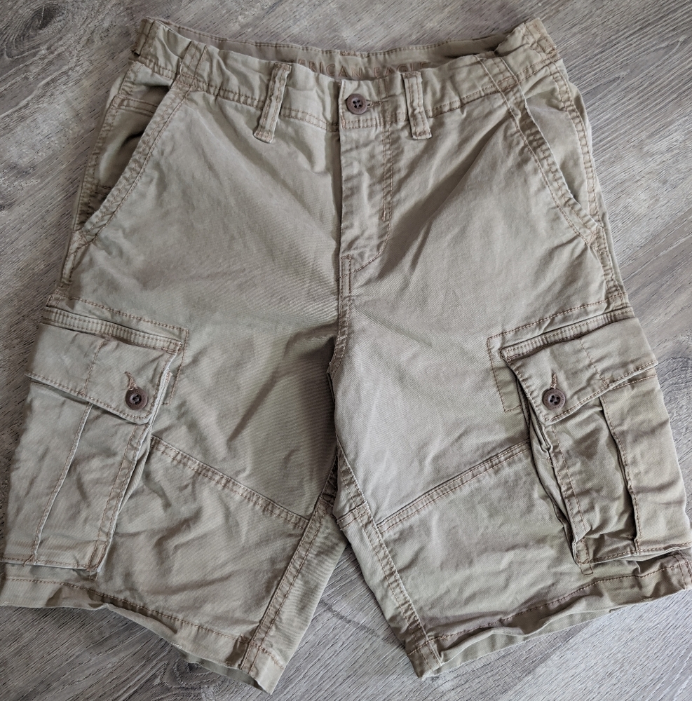 American Age Men's Tan Cargo Shorts